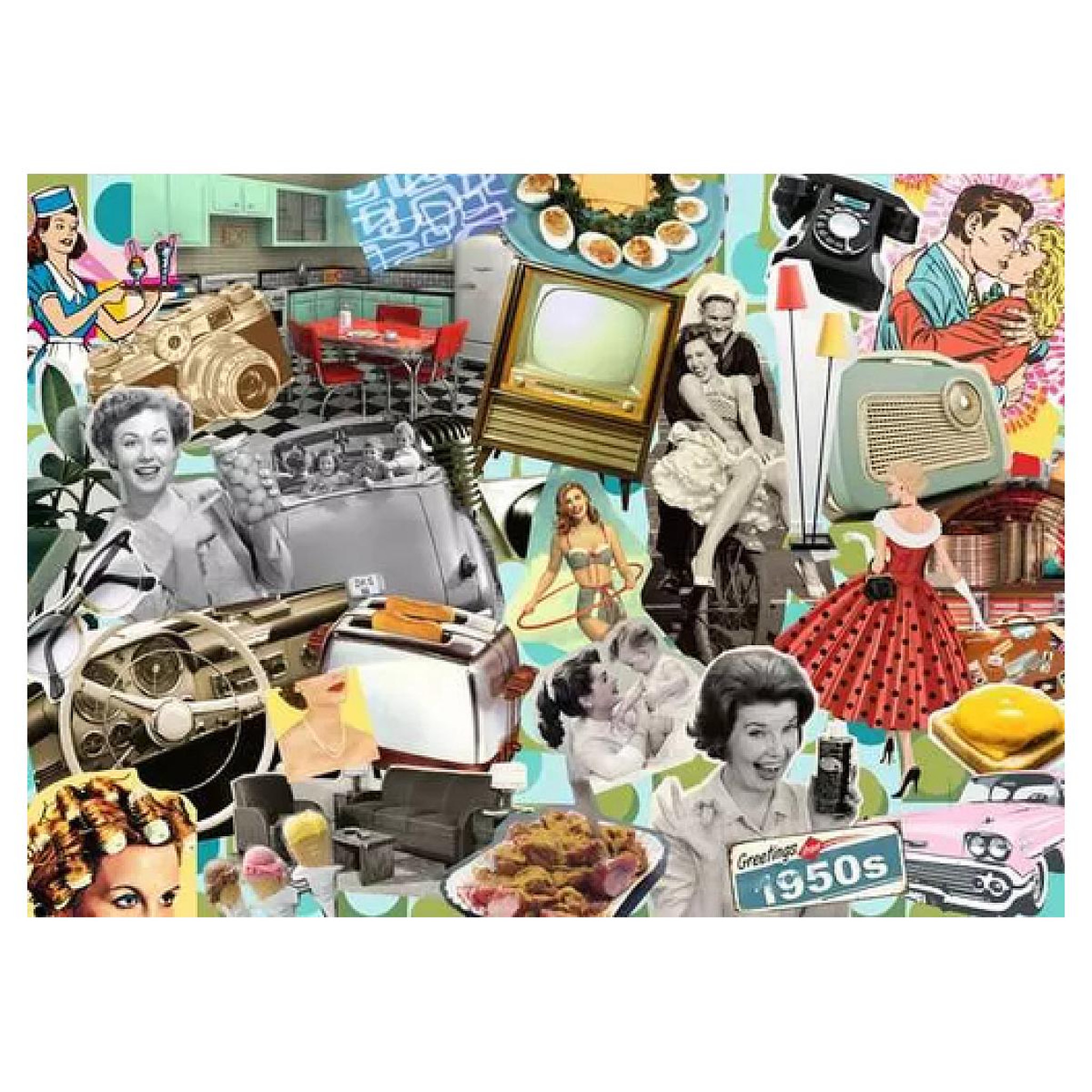Voir la diapositive 2 : RAVENSBURGER puzzle 1000 pièces - les années 50
