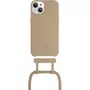 WOODCESSORIES Etui avec cordon iPhone 13 mini Tour de cou gris