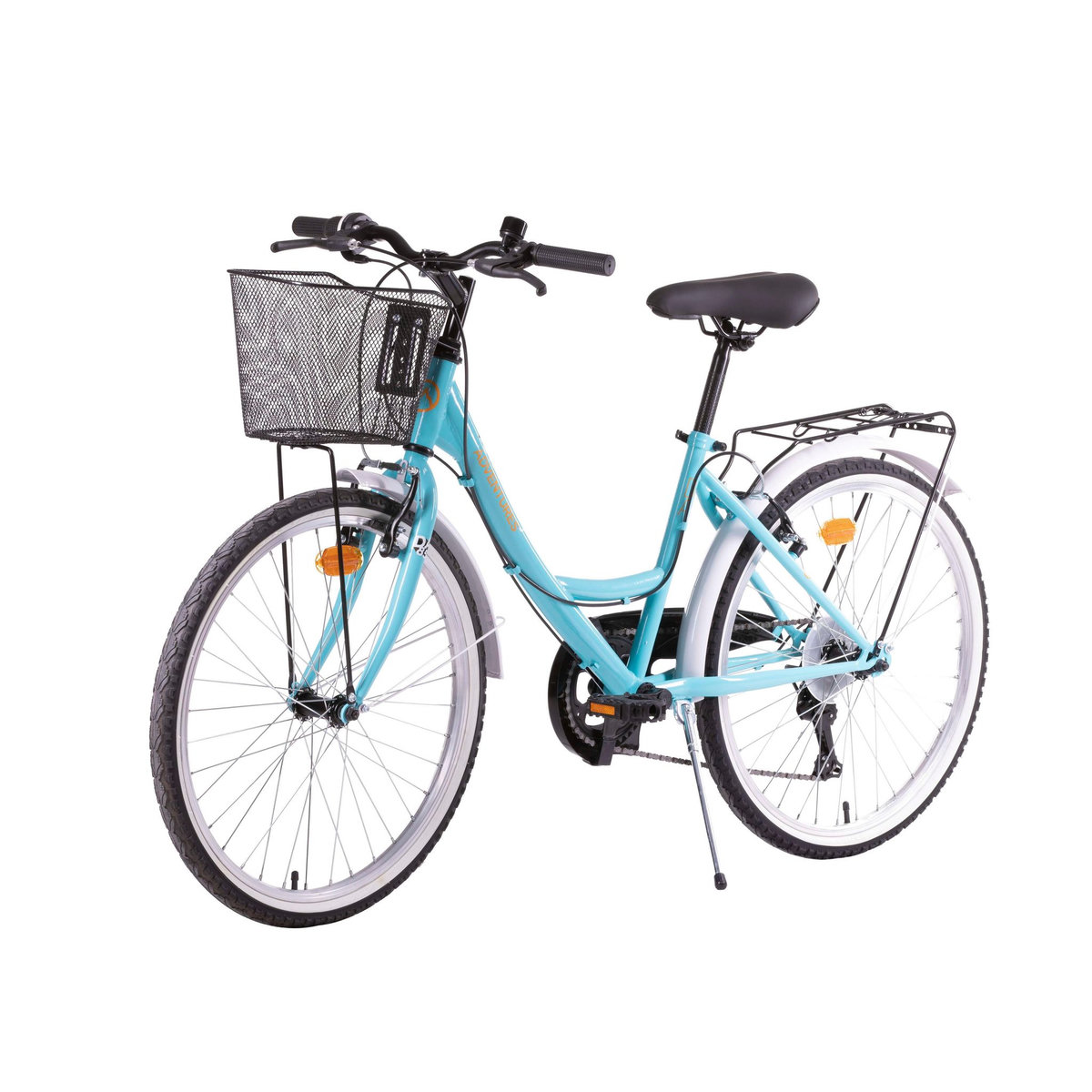 DISCOVERY ADVENTURES Vélo enfant ( 140/160 cm) - Modèle 24'' Ville  Discovery Adventures   - 6 vitesses - Enjambement bas – Freins V-Brake - Shimano - Béquille - équipé City