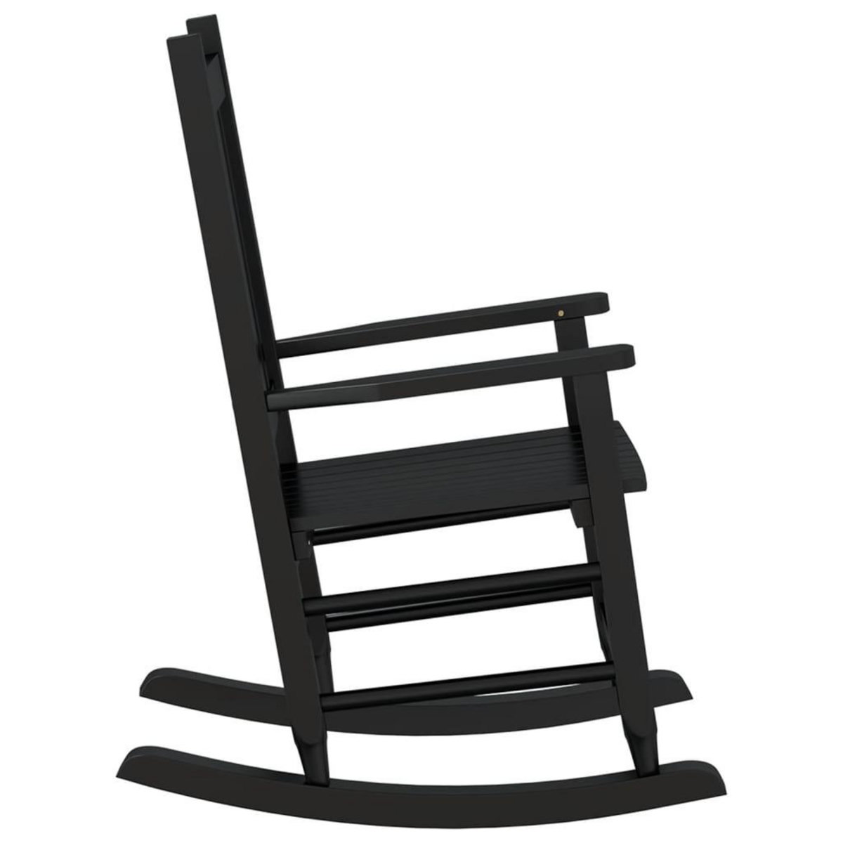VIDAXL Chaise a bascule enfants noir bois de peuplier massif