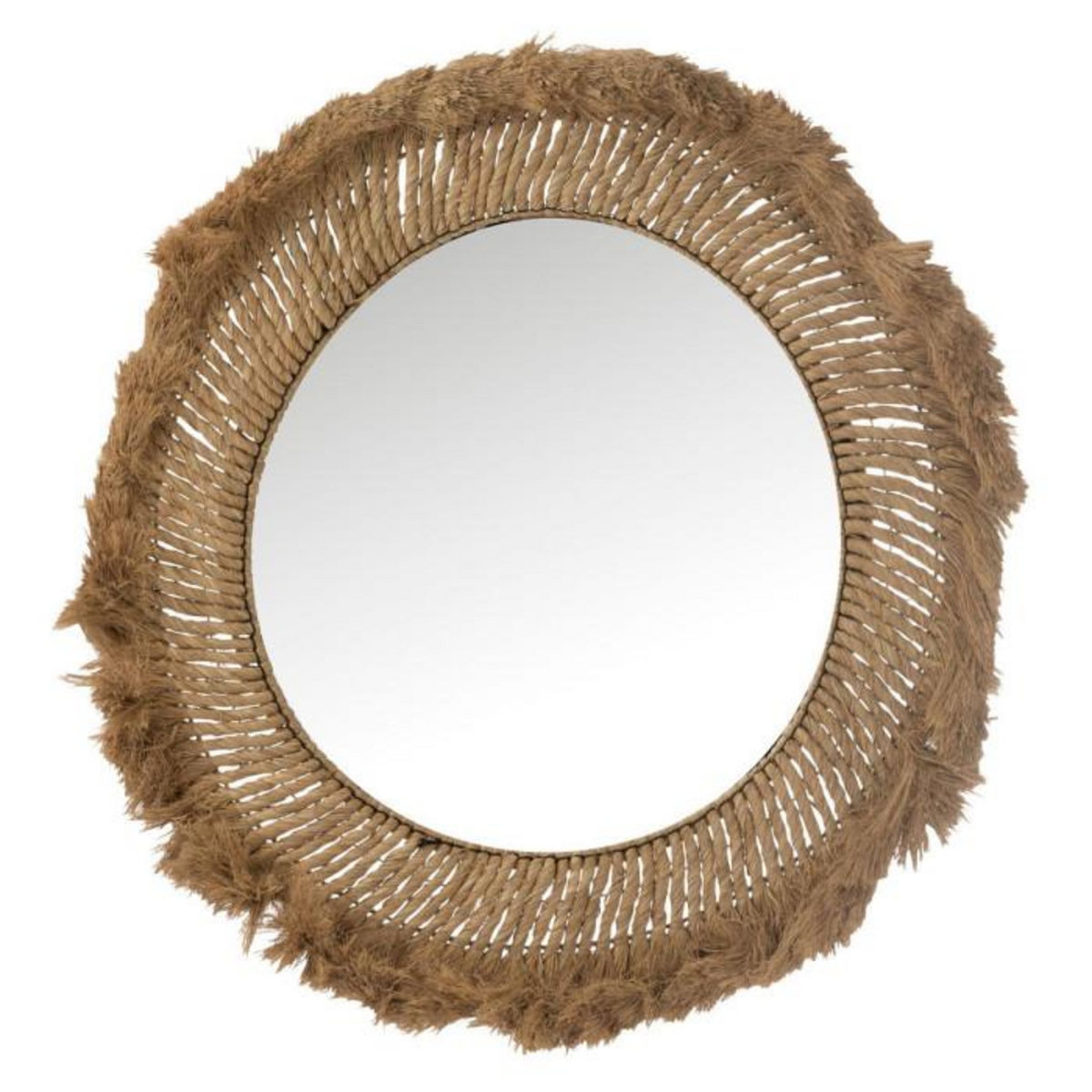 Paris Prix Miroir Mural Rond  Tressé  90cm Naturel