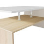 Voir la diapositive 4 : VIDAXL Table basse Bois d'ingenierie 90x59x42 cm Chene et blanc