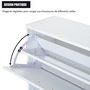 Voir la diapositive 5 : HOMCOM Armoire à chaussures meuble à chaussures dim. 60L x 24l x 80H cm 2 portes abattantes blanc
