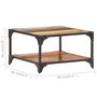 Voir la diapositive 5 : VIDAXL Table basse 60x60x35 cm Bois de recuperation massif