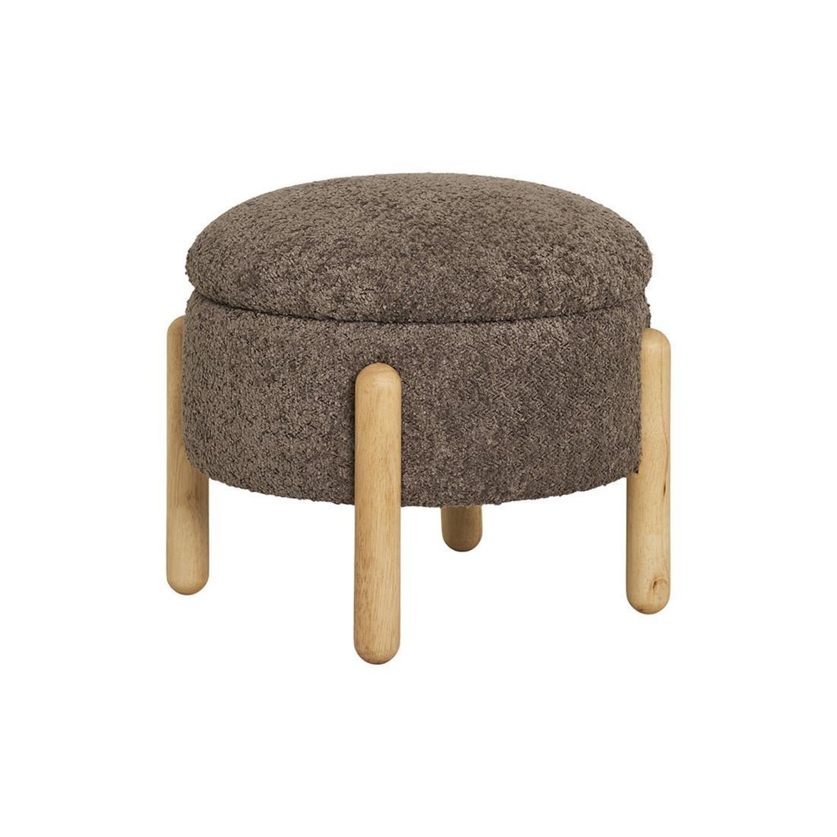 LISA DESIGN Rosie - pouf - en tissu bouclette