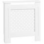 Voir la diapositive 1 : HOMCOM Cache-radiateur motif nid d'abeille - dim. 78L x 19l x 82H cm - MDF blanc