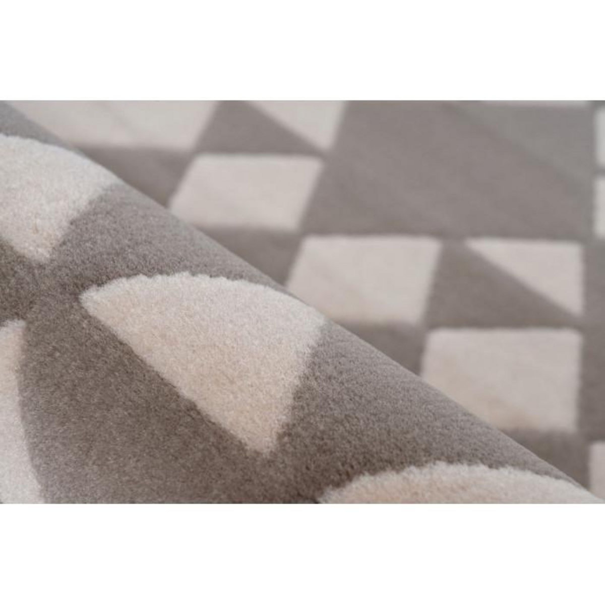 Paris Prix Tapis Ethnique à Poils Courts  Esperanto VI  Taupe