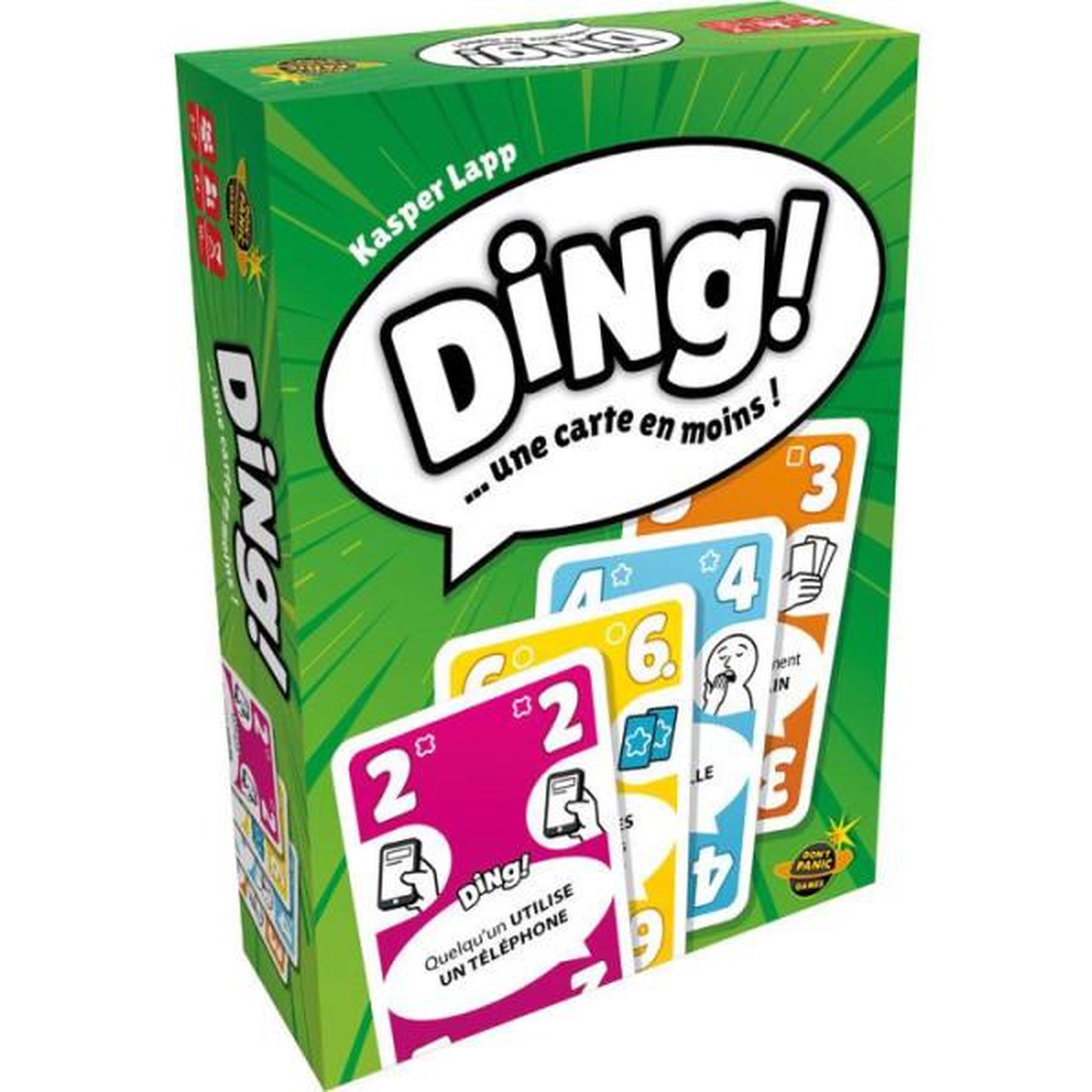 Asmodee DON'T PANIC GAMES Jeu de cartes ambiance - DING! - 2 a 7 joueurs - Des 8 ans - fun et rapide - parties express - version frança