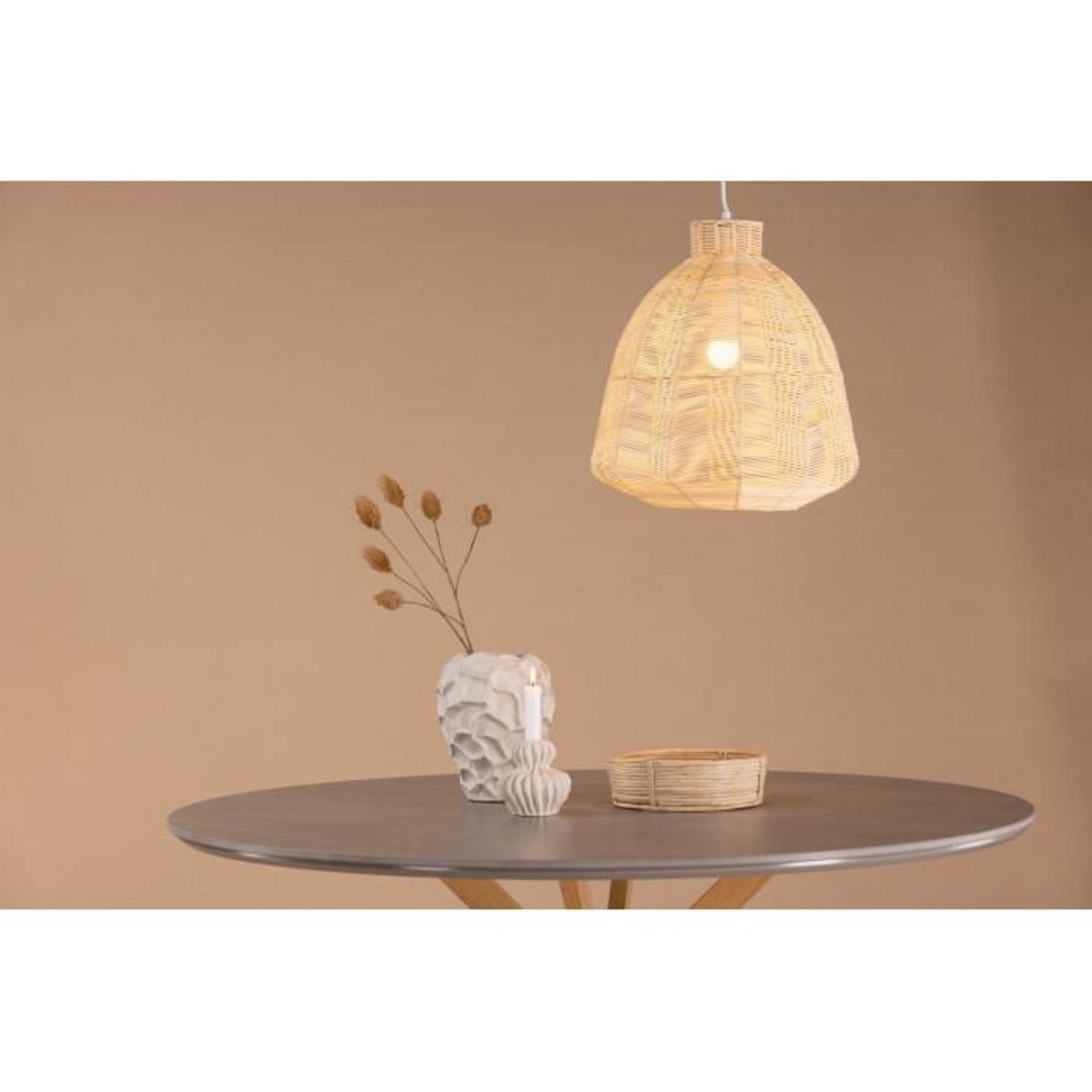 Paris Prix Lampe Suspension en Rotin  Tours  40cm Naturel