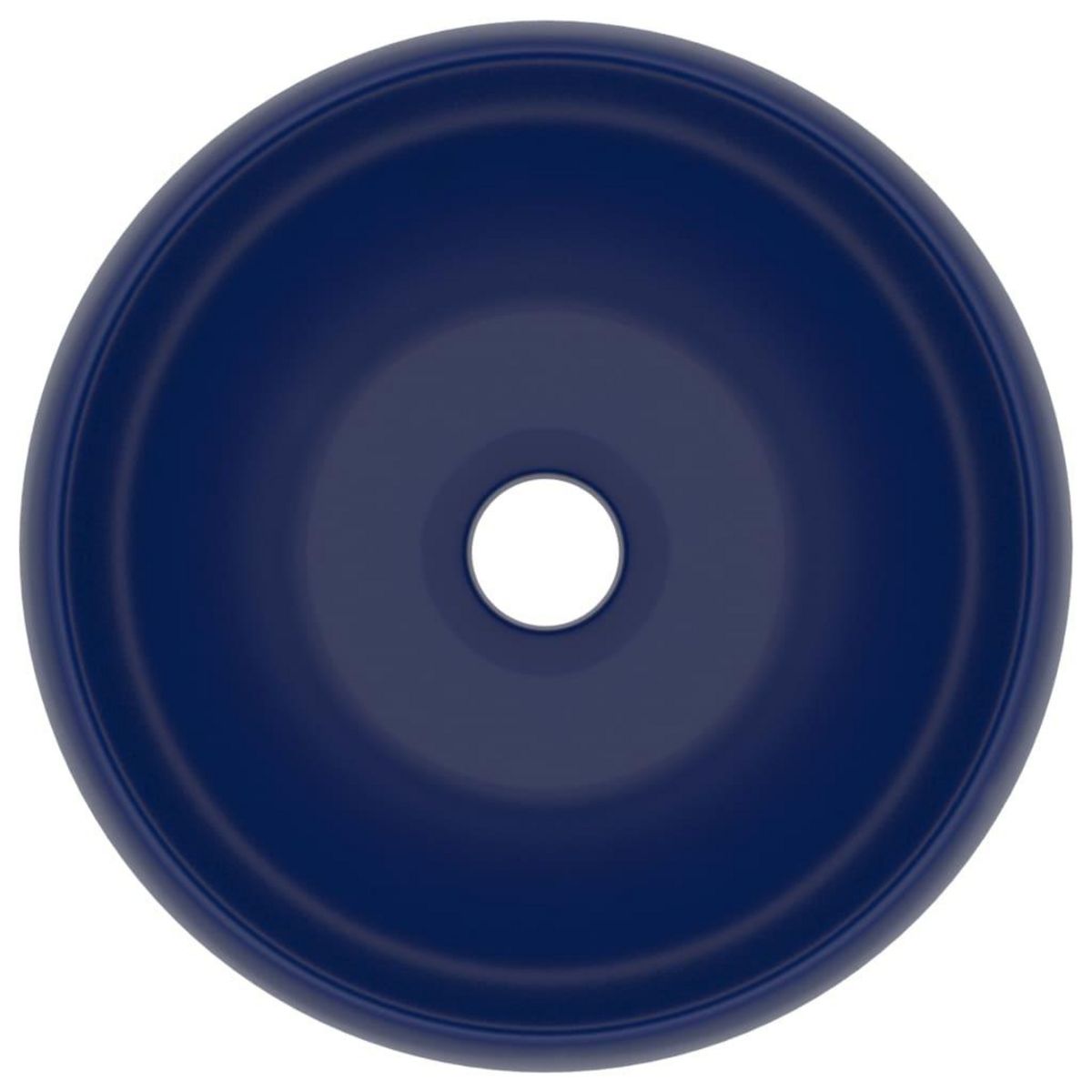 VIDAXL Lavabo rond de luxe Bleu fonce mat 40x15 cm Ceramique