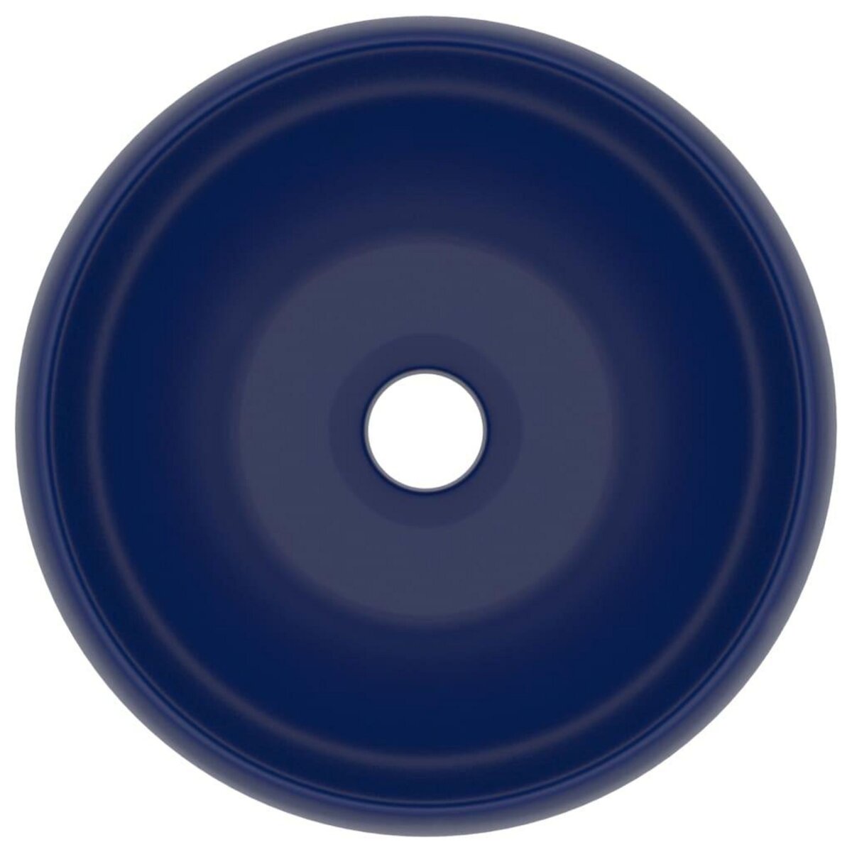 VIDAXL Lavabo rond de luxe Bleu fonce mat 40x15 cm Ceramique