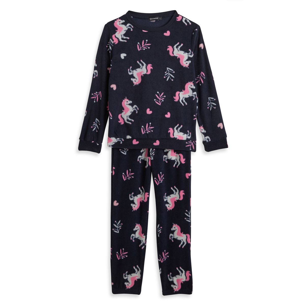 INEXTENSO Pyjama bleu marine licorne fille