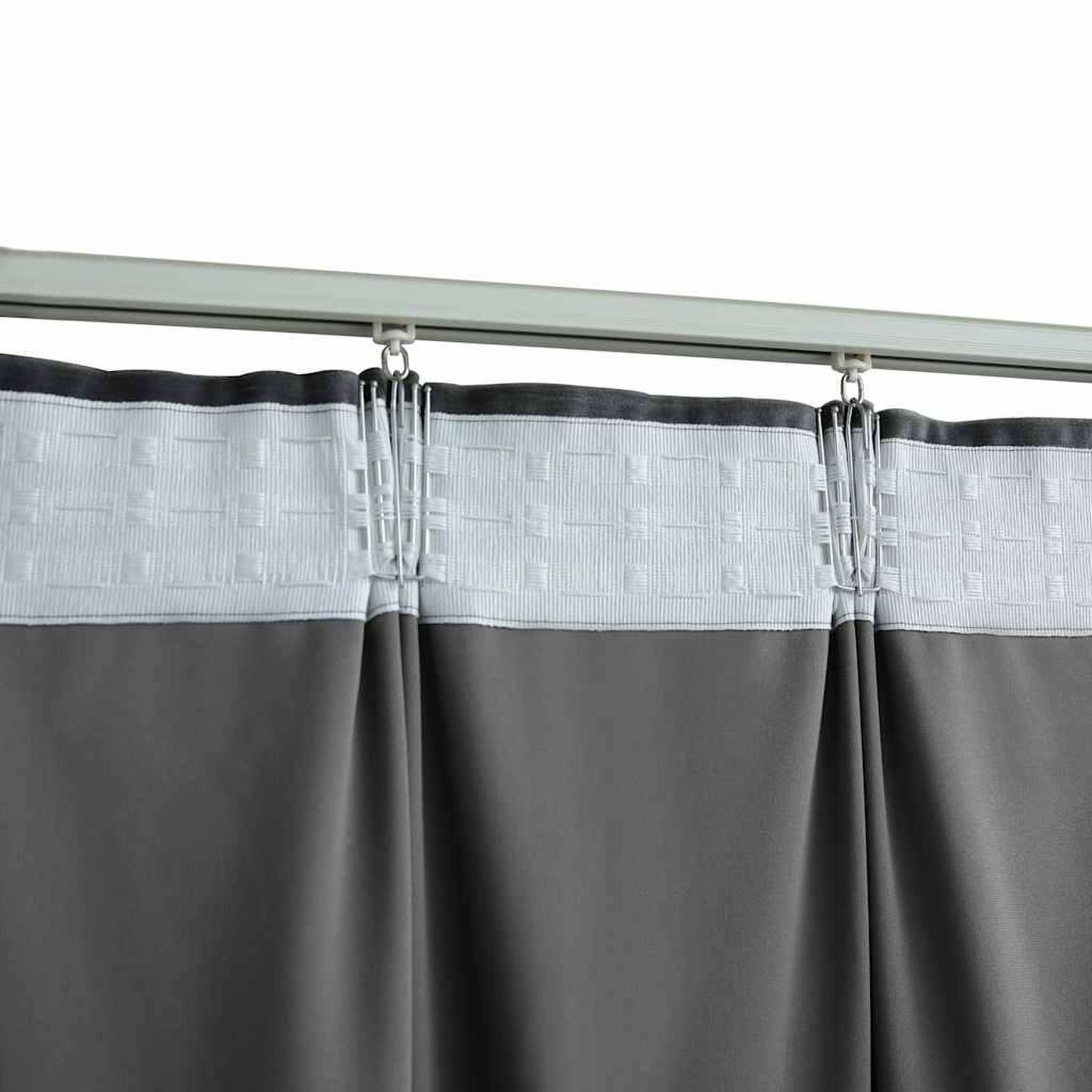 Voir la diapositive 4 : VIDAXL Rideaux occultants et crochet 2pcs Velours Anthracite 140x245cm