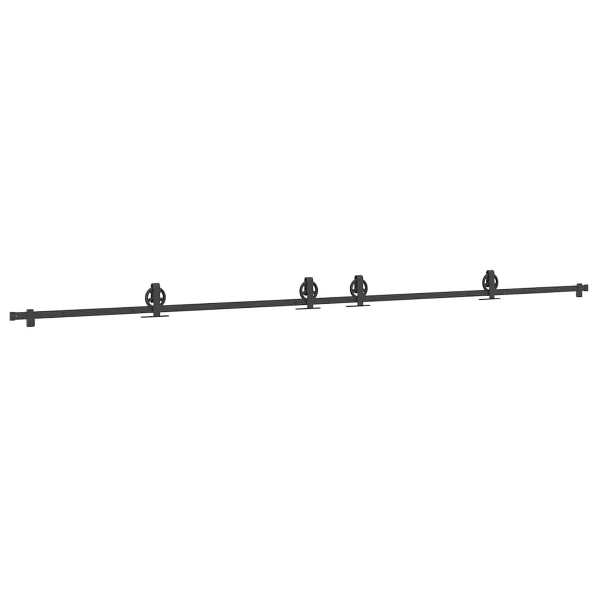 Voir la diapositive 2 : VIDAXL Kit de quincaillerie de porte coulissante 400 cm acier noir