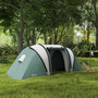 Voir la diapositive 2 : OUTSUNNY Tente de camping familiale 4-5 pers. 2 chambres 3 fenêtres sac vert