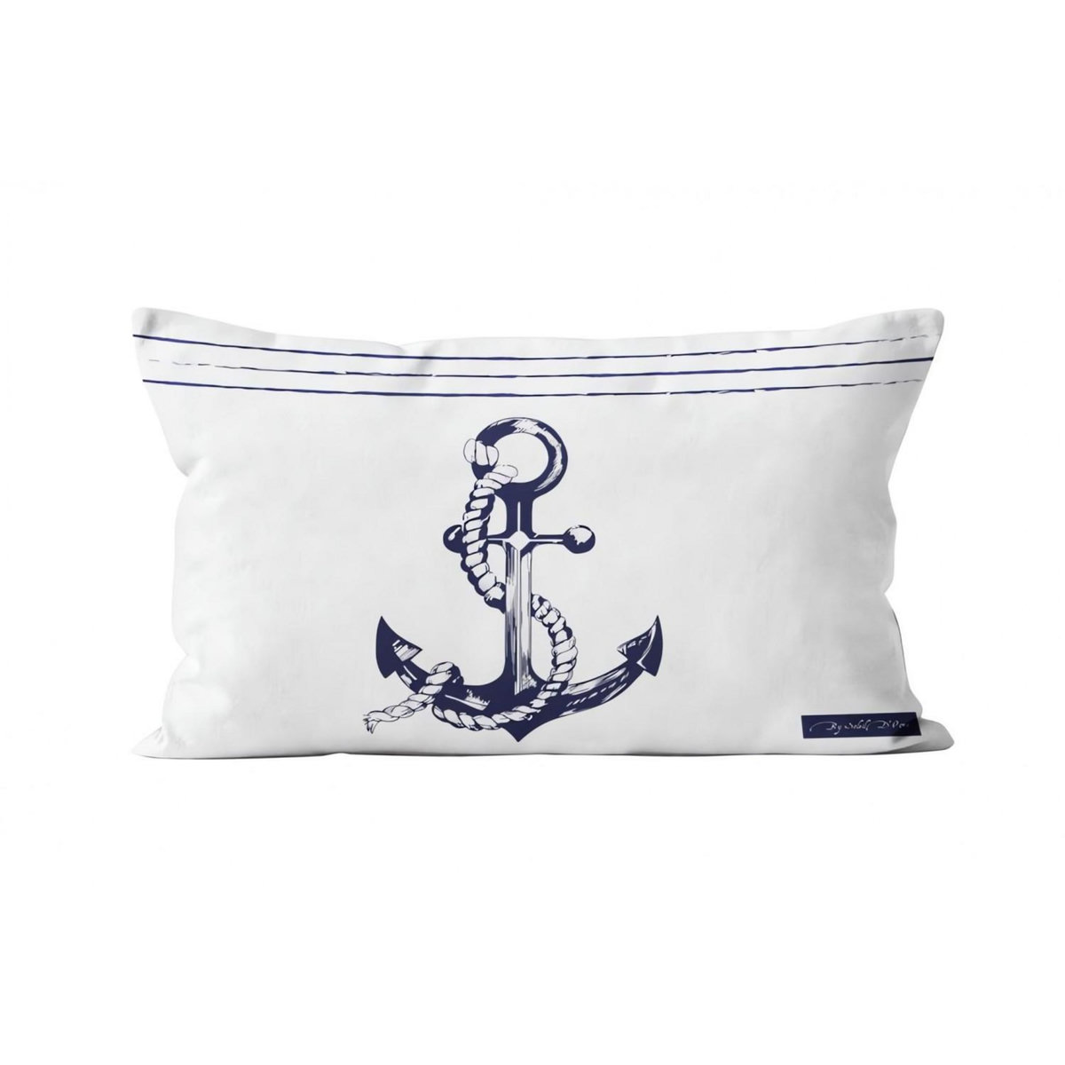 SOLEIL D'OCRE Housse de coussin ANCRE bleu, par Soleil d'Ocre