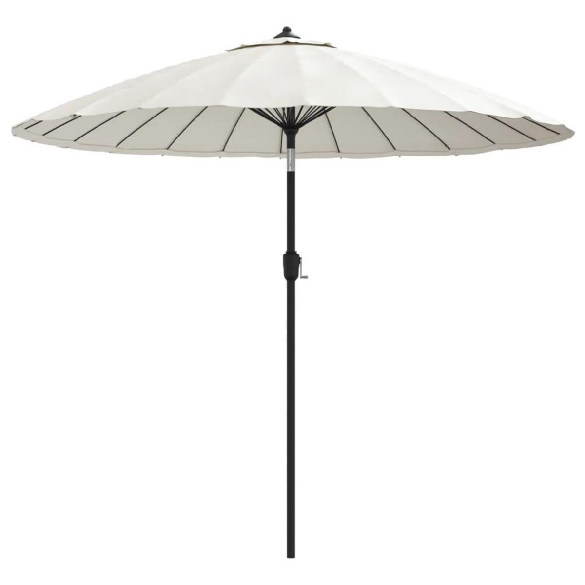 VIDAXL Parasol d'exterieur et mat avec aluminium 270 cm Blanc sable