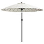 Voir la diapositive 2 : VIDAXL Parasol d'exterieur et mat avec aluminium 270 cm Blanc sable