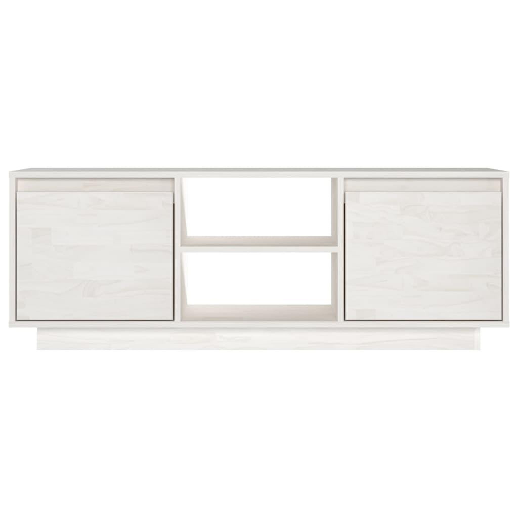 Voir la diapositive 5 : VIDAXL Meuble TV Blanc 110x30x40 cm Bois de pin massif