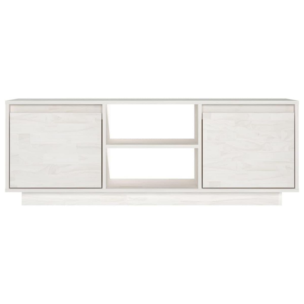 VIDAXL Meuble TV Blanc 110x30x40 cm Bois de pin massif