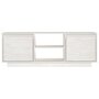 Voir la diapositive 5 : VIDAXL Meuble TV Blanc 110x30x40 cm Bois de pin massif