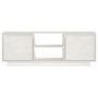 Voir la diapositive 5 : VIDAXL Meuble TV Blanc 110x30x40 cm Bois de pin massif