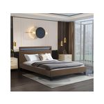 Habitat et Jardin Lit LED  Maria  - 140 x 190 cm - Taupe