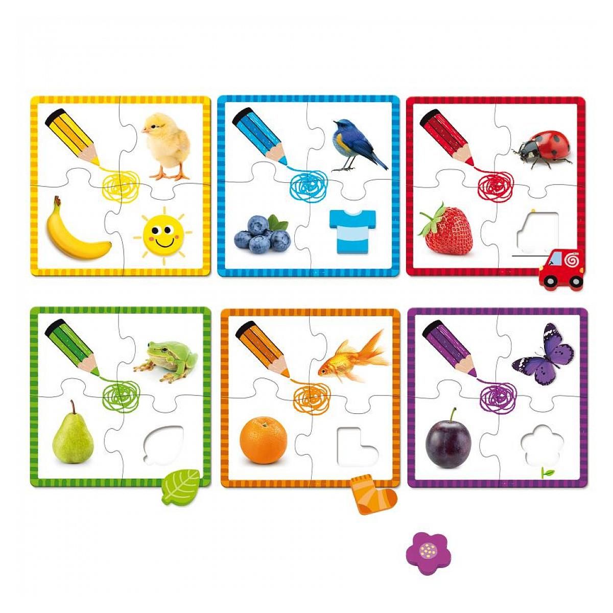 Goula 6 puzzles pour apprendre les couleurs
