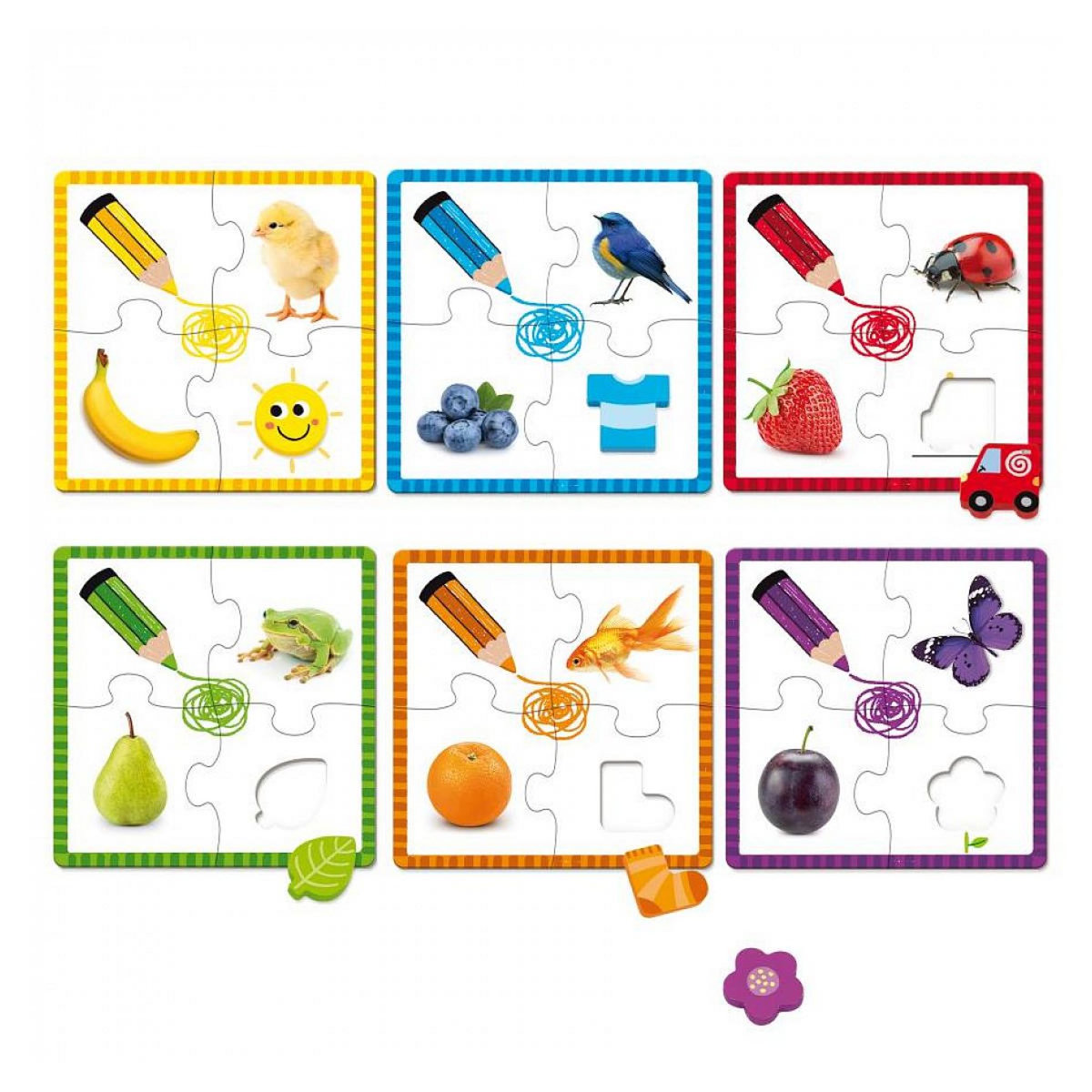 Goula 6 puzzles pour apprendre les couleurs