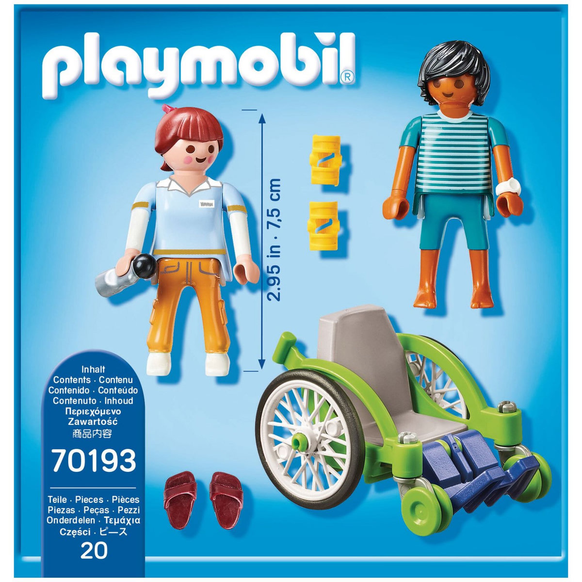 PLAYMOBIL City Life 70193 Le Patient en Fauteuil Roulant