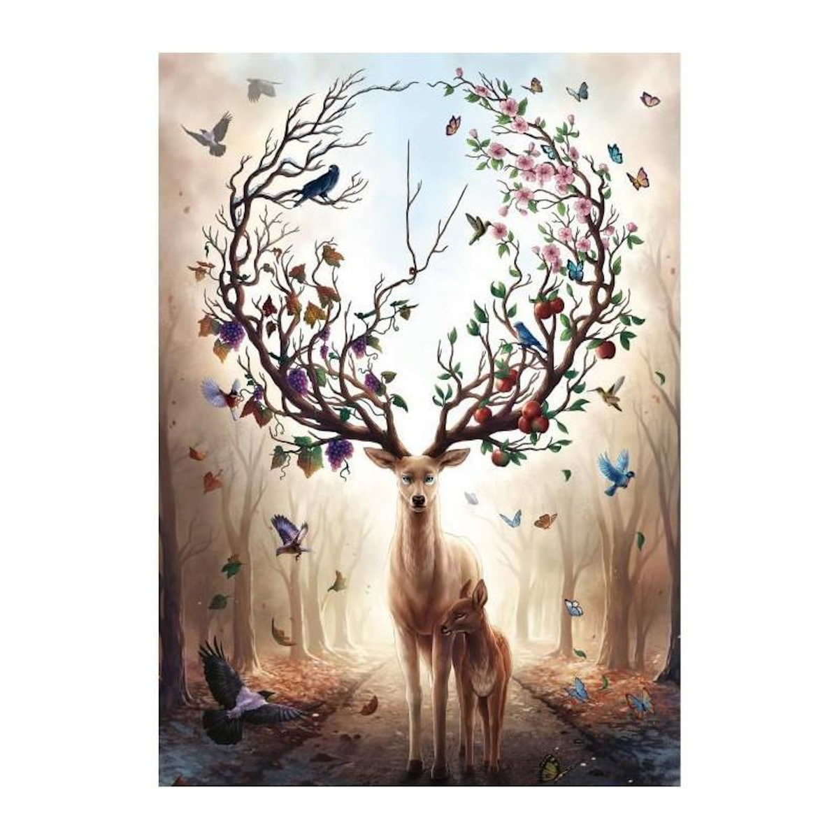 RAVENSBURGER Puzzle 1000 pièces – Cerf Fantaisie – Illustration animale artistique – Adulte dès 14 ans – Ravensburger