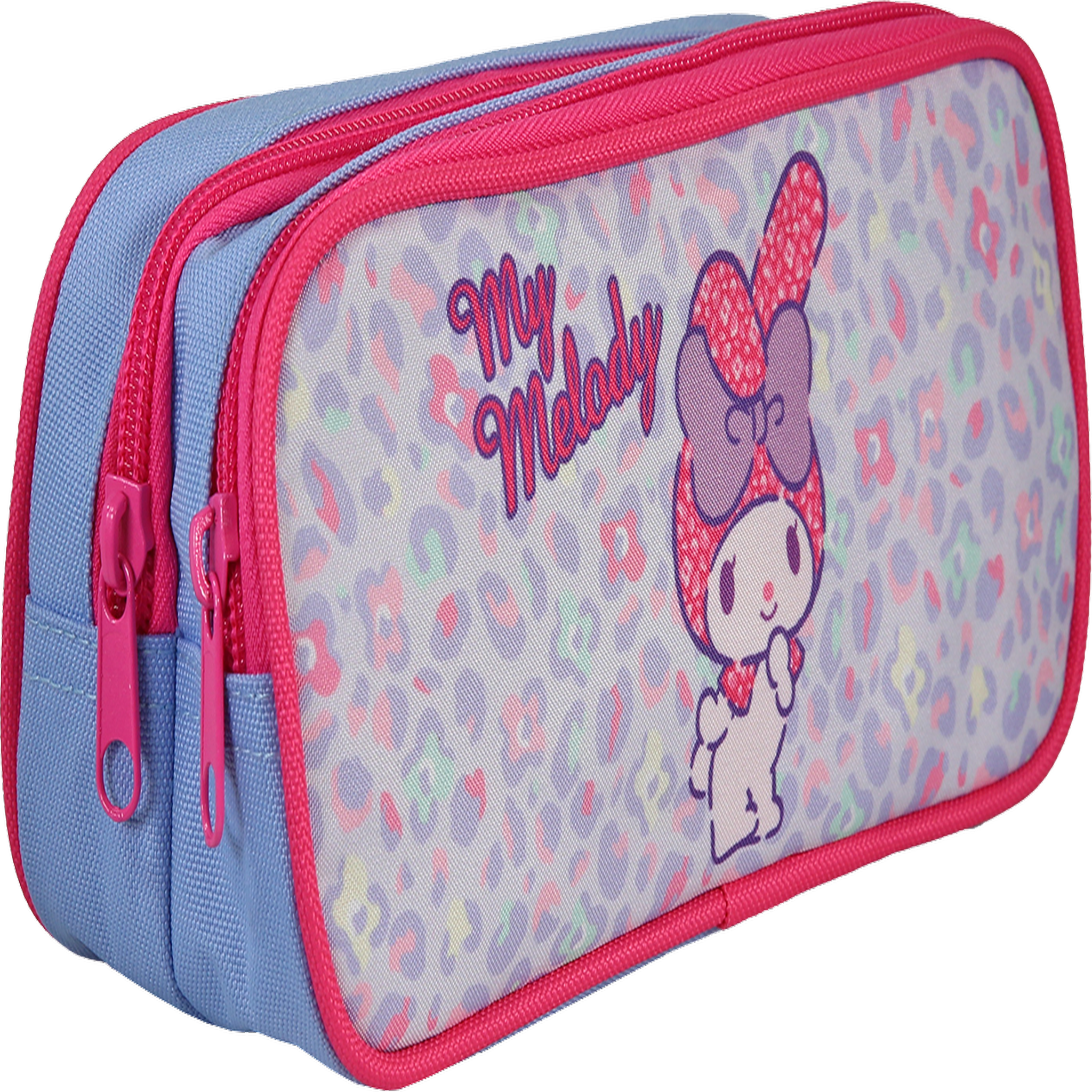 Voir la diapositive 2 : Bagtrotter MY MELODY - Trousse scolaire Rectangulaire LEO - Rose - 2 Compartiments