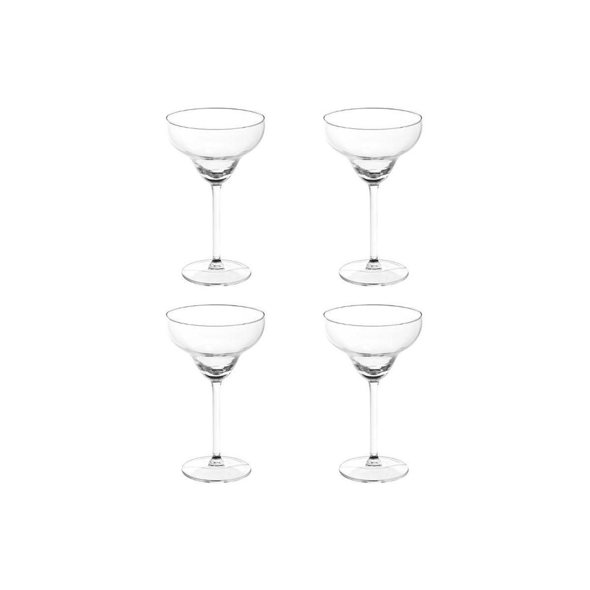 SECRET DE GOURMET Lot de 4 verres à cocktails  margarita  30cl transparent