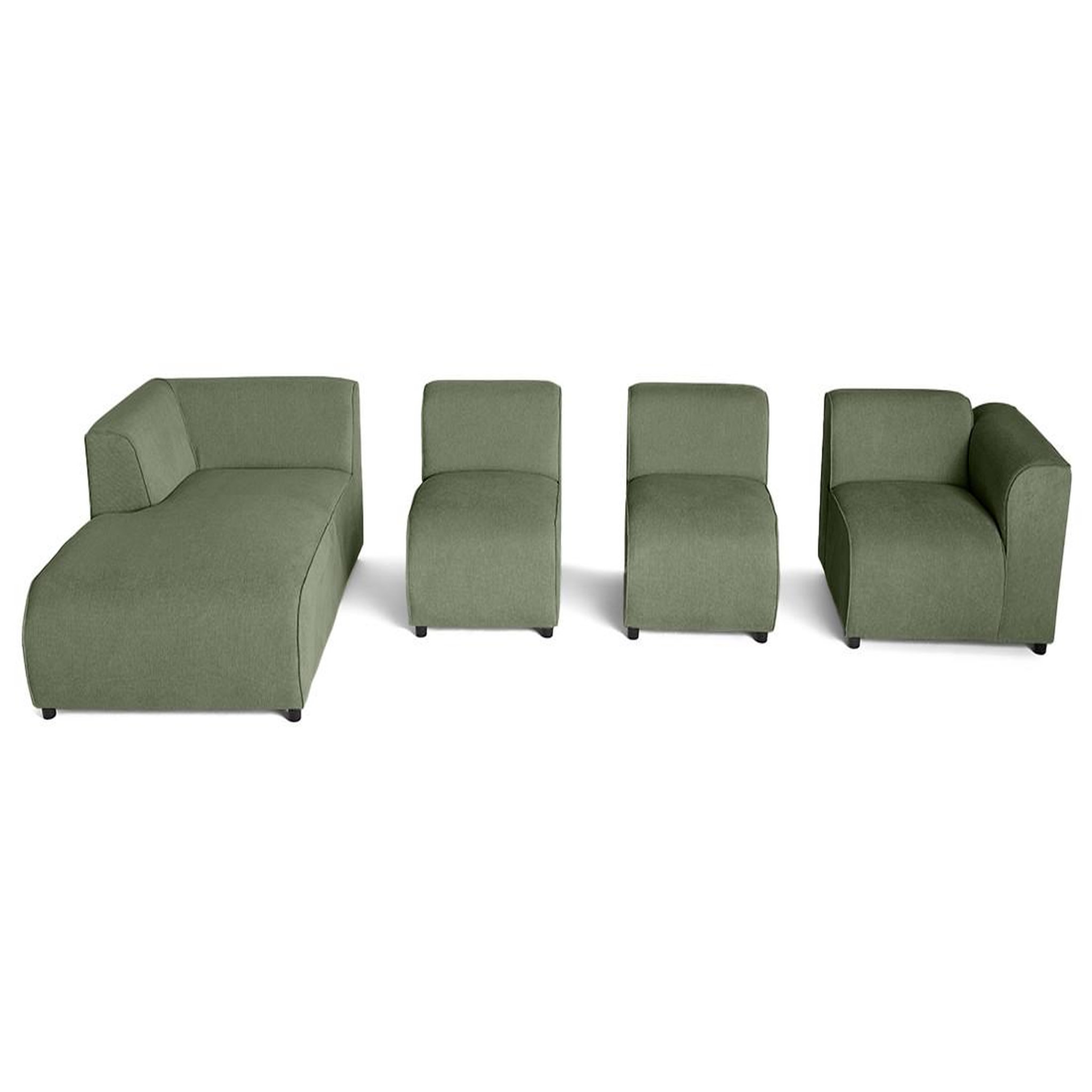 Voir la diapositive 3 : LISA DESIGN Suaro - canapé modulable d'angle gauche 5 places en tissu texturé