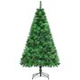 Voir la diapositive 1 : HOMCOM Sapin de Noël artificiel 782 branches épines grand réalisme avec pommes de pin - hauteur 180 cm vert