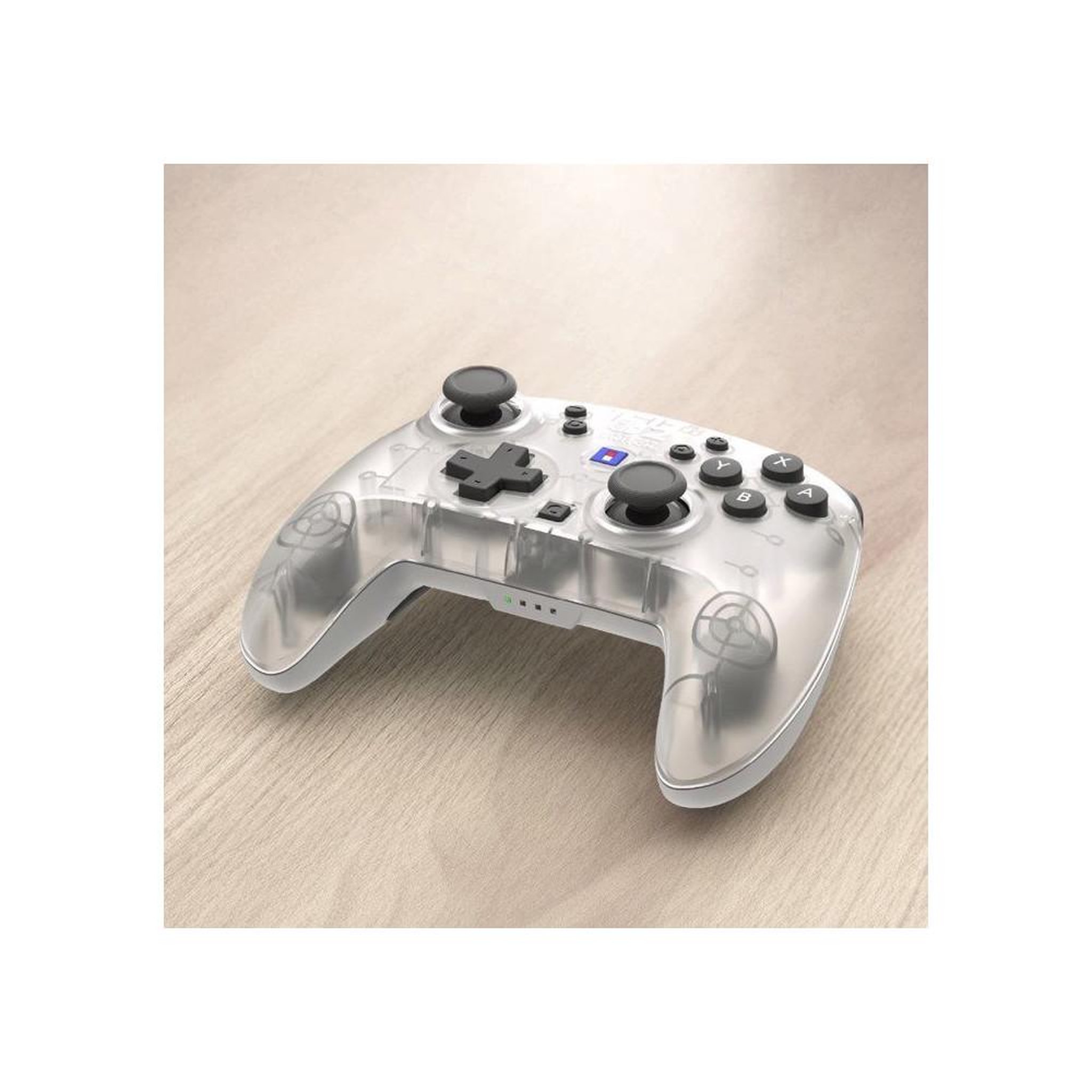 Voir la diapositive 2 : HORI Manette sans fil à technologie TMR Turbo Frost pour Nintendo Switch 2, Switch OLED et Switch Lite, blanc et transparent