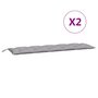 Voir la diapositive 5 : VIDAXL Coussins de banc jardin lot de 2 gris 180x50x7 cm tissu Oxford