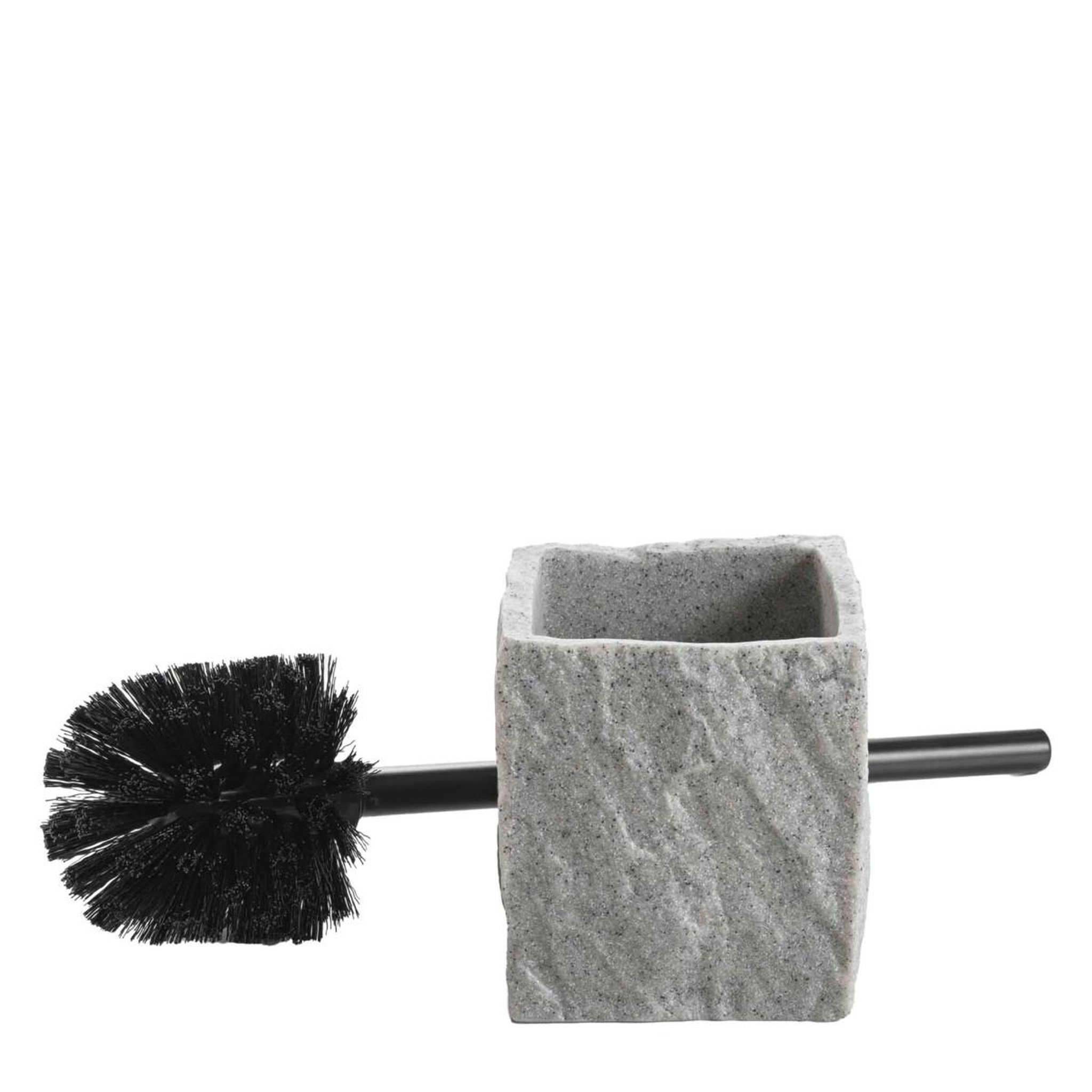 Voir la diapositive 2 : Douceur d'Intérieur Brosse wc effet minéral  stony  36cm gris