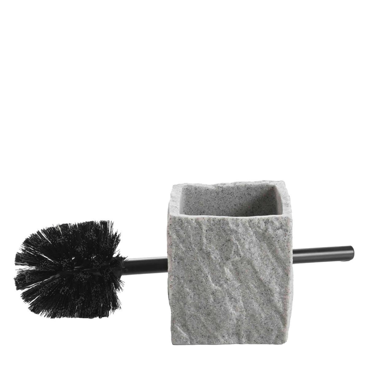 Paris Prix Brosse WC Effet Minéral  Stony  36cm Gris
