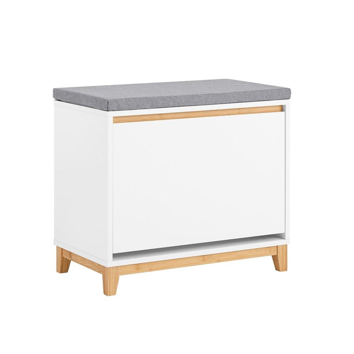 SOBUY SoBuy - Banc de rangement à chaussures avec une porte - Couleur Bois - 60x34x55cm - FSR191-NW