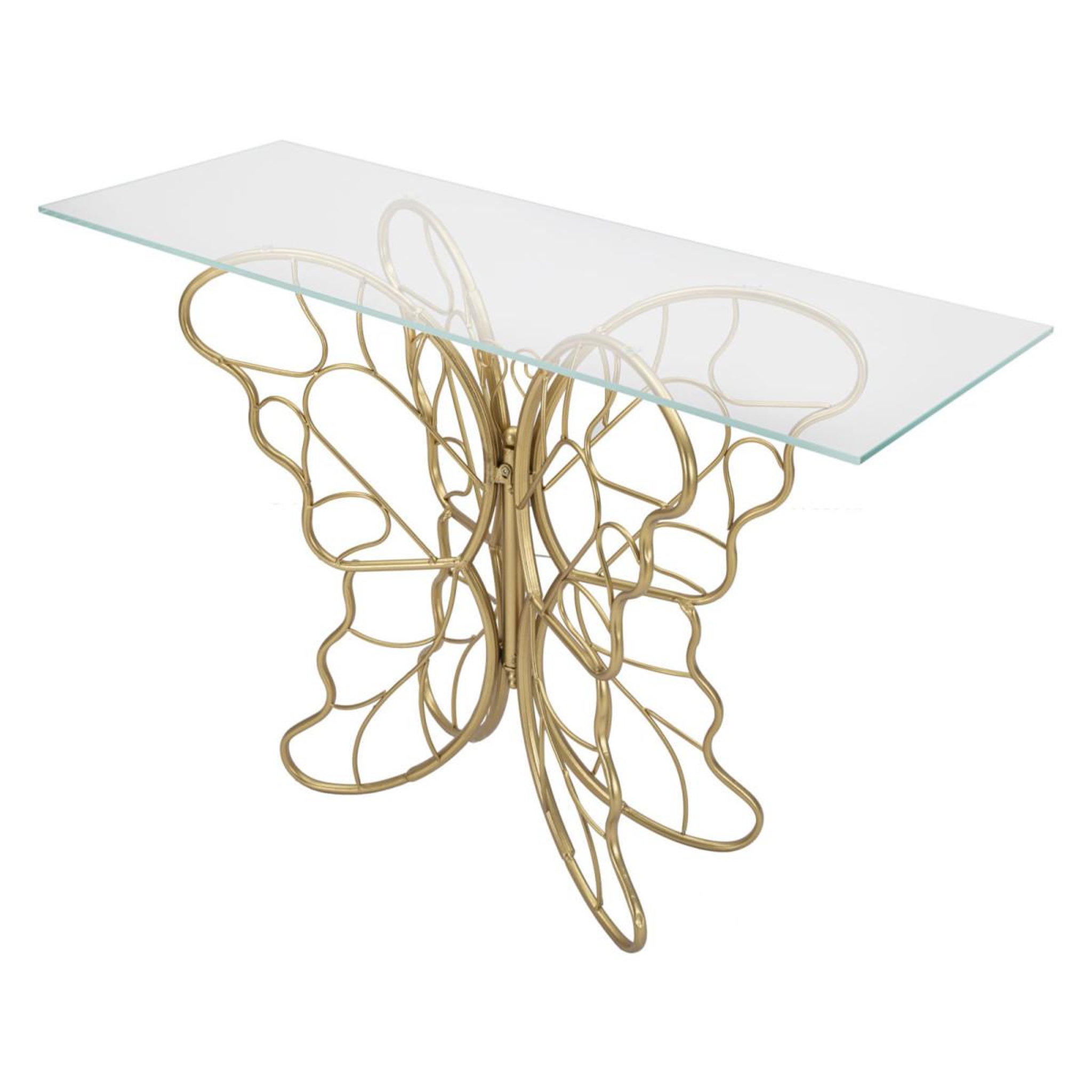 Voir la diapositive 4 : Paris Prix Console design  butterfly  110cm or