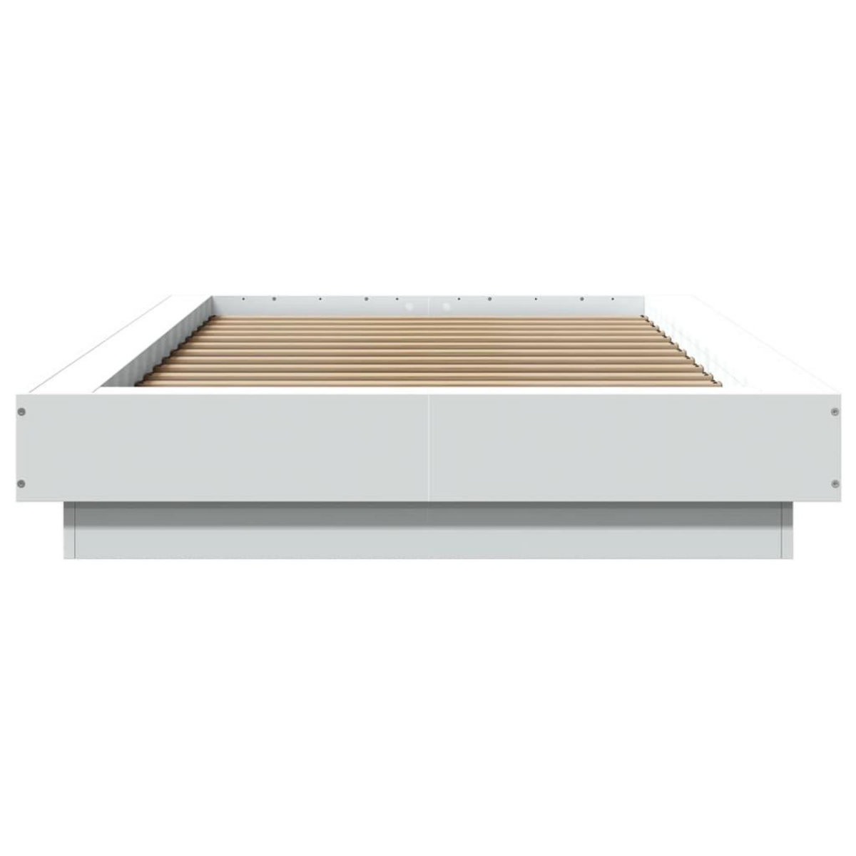 VIDAXL Cadre de lit avec lumieres LED sans matelas blanc 90x200 cm