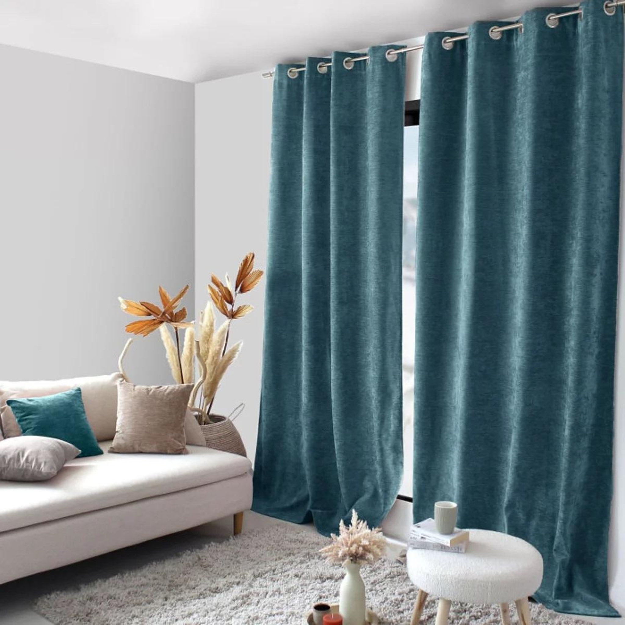Voir la diapositive 4 : Eden 1 rideau thermique velvet design et moderne