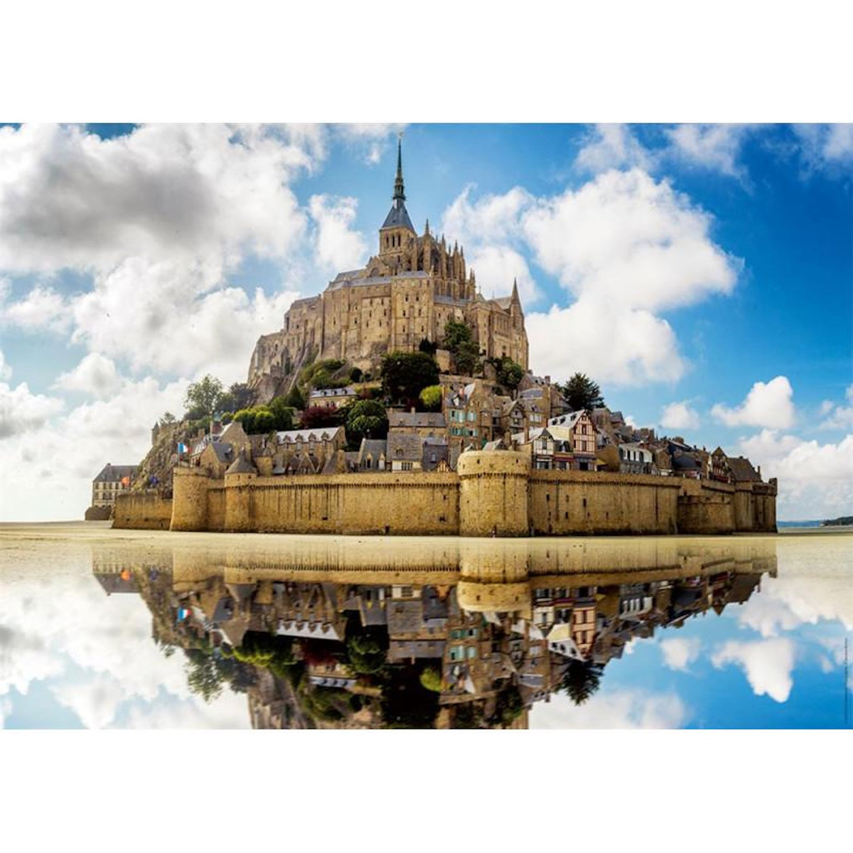 Nathan Puzzle 1000 pièces Mont Saint-Michel – Collection Des Racines et des Ailes – Puzzle adulte panorama – Nathan