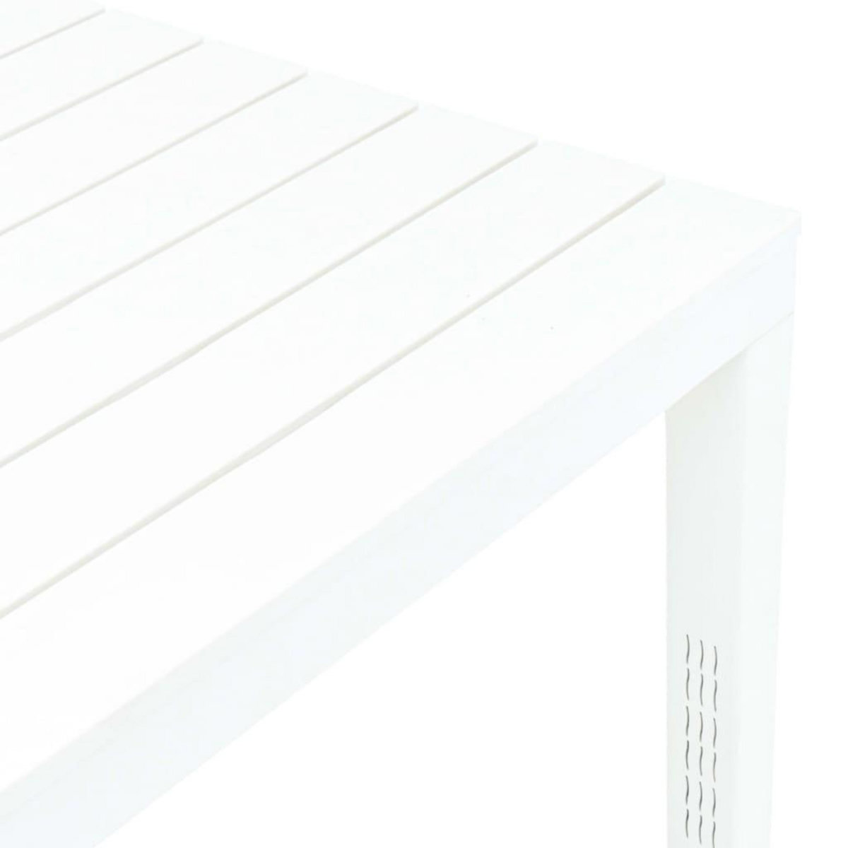 VIDAXL Table de jardin Blanc 78x78x72 cm Plastique