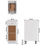 Voir la diapositive 6 : VIDAXL Armoire de plancher a tiroir Blanc 30x46x81,5cm Bois ingenierie