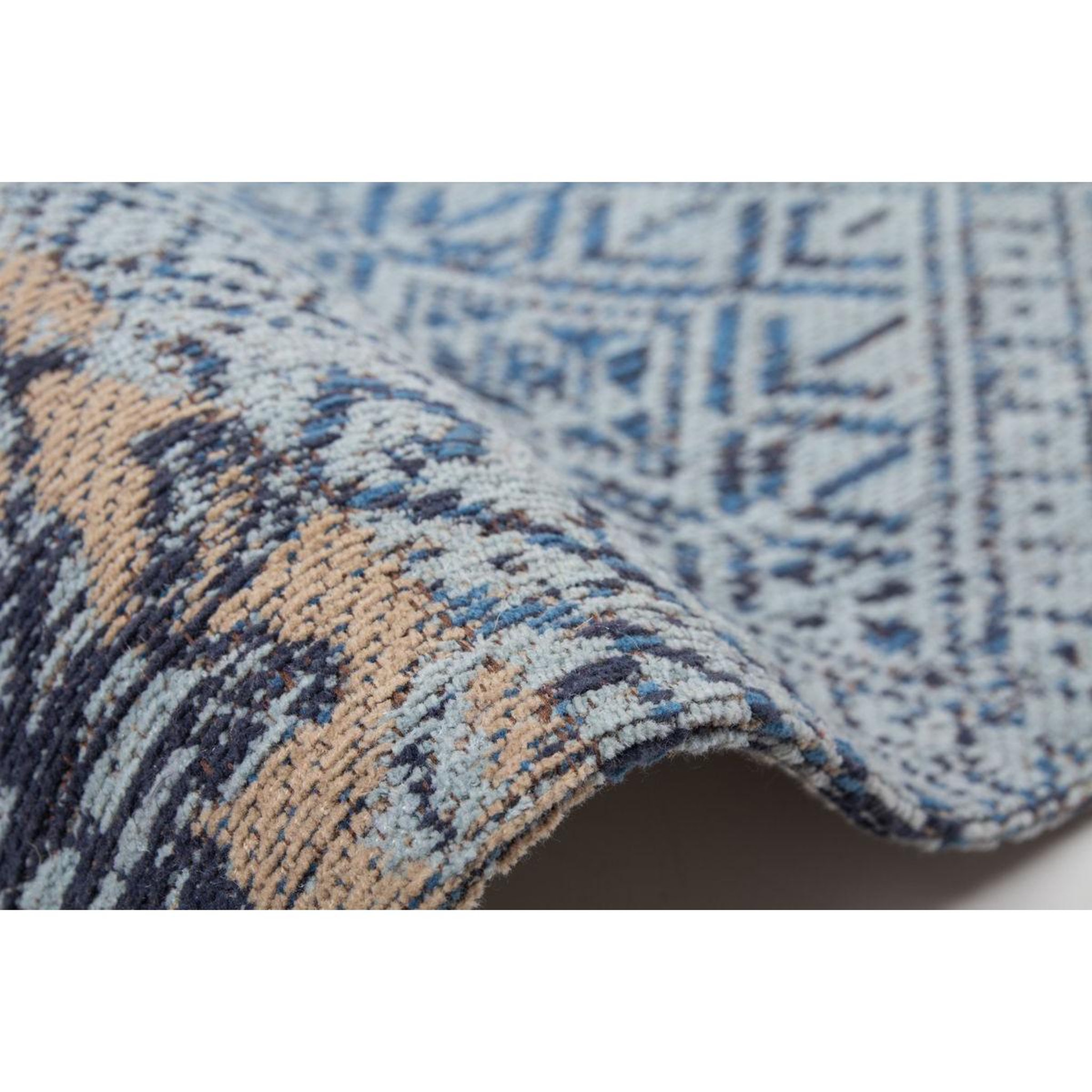 Voir la diapositive 3 : Paris Prix Tapis Tissé Vintage Patchwork  Symphony  Bleu
