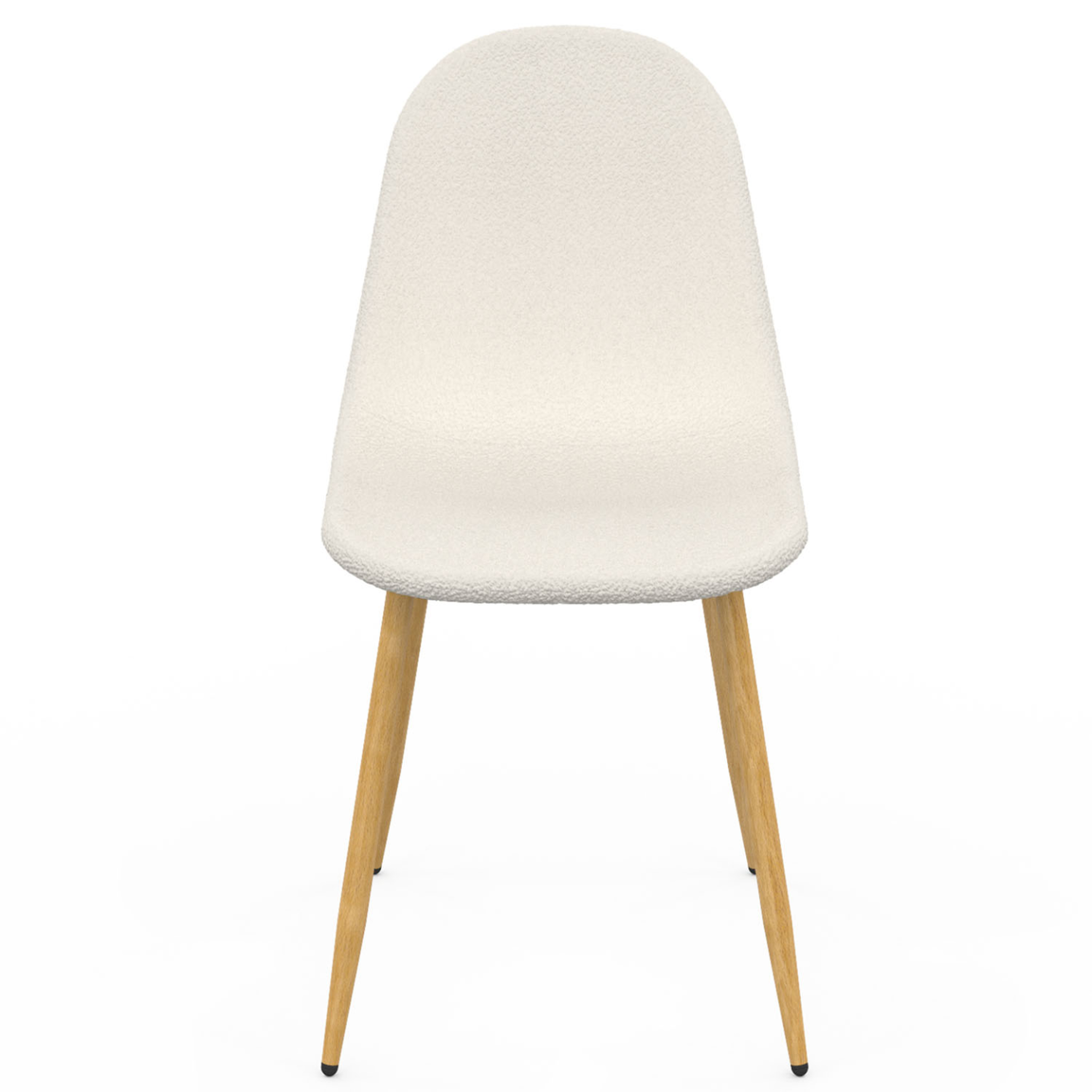 Voir la diapositive 3 : ID MARKET Lot de 6 chaises dari en tissu bouclette pour salle à manger