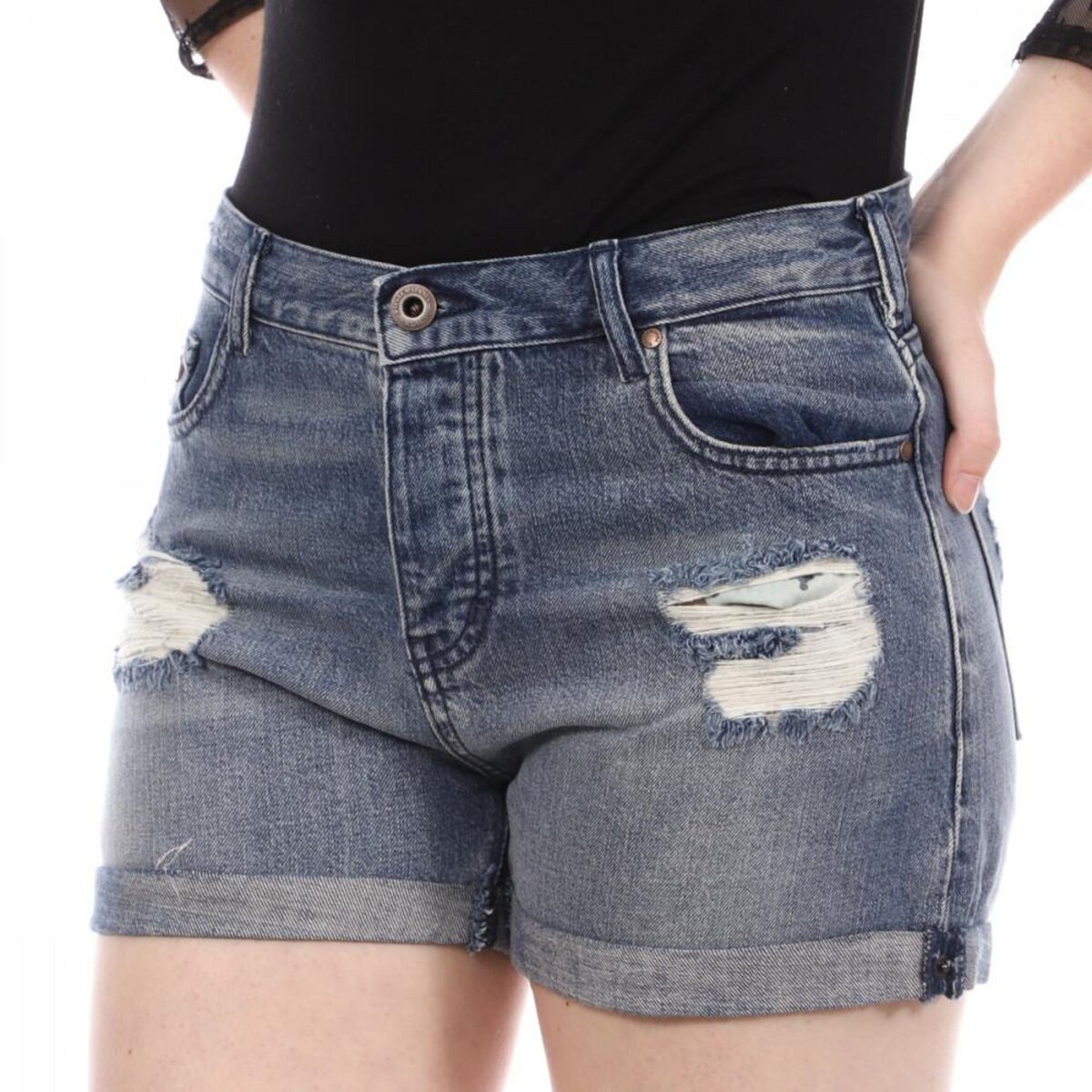 Short jean best sale destroy femme