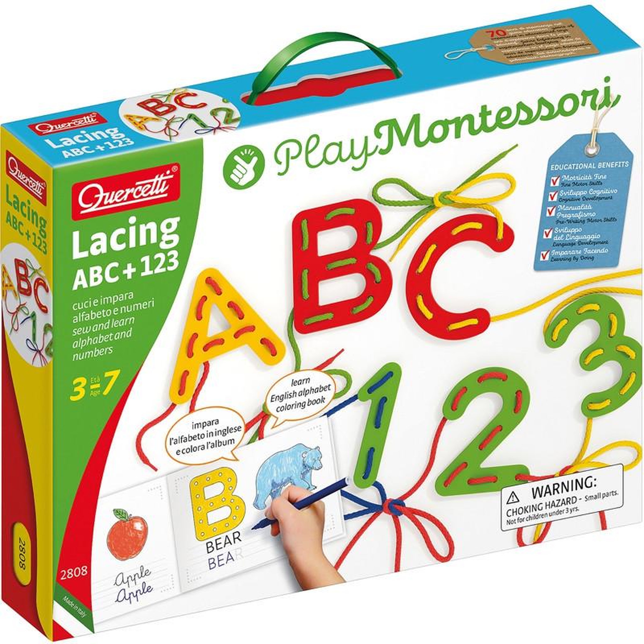 Quercetti LACING ABC + 123 QUERCETTI QUI2808
